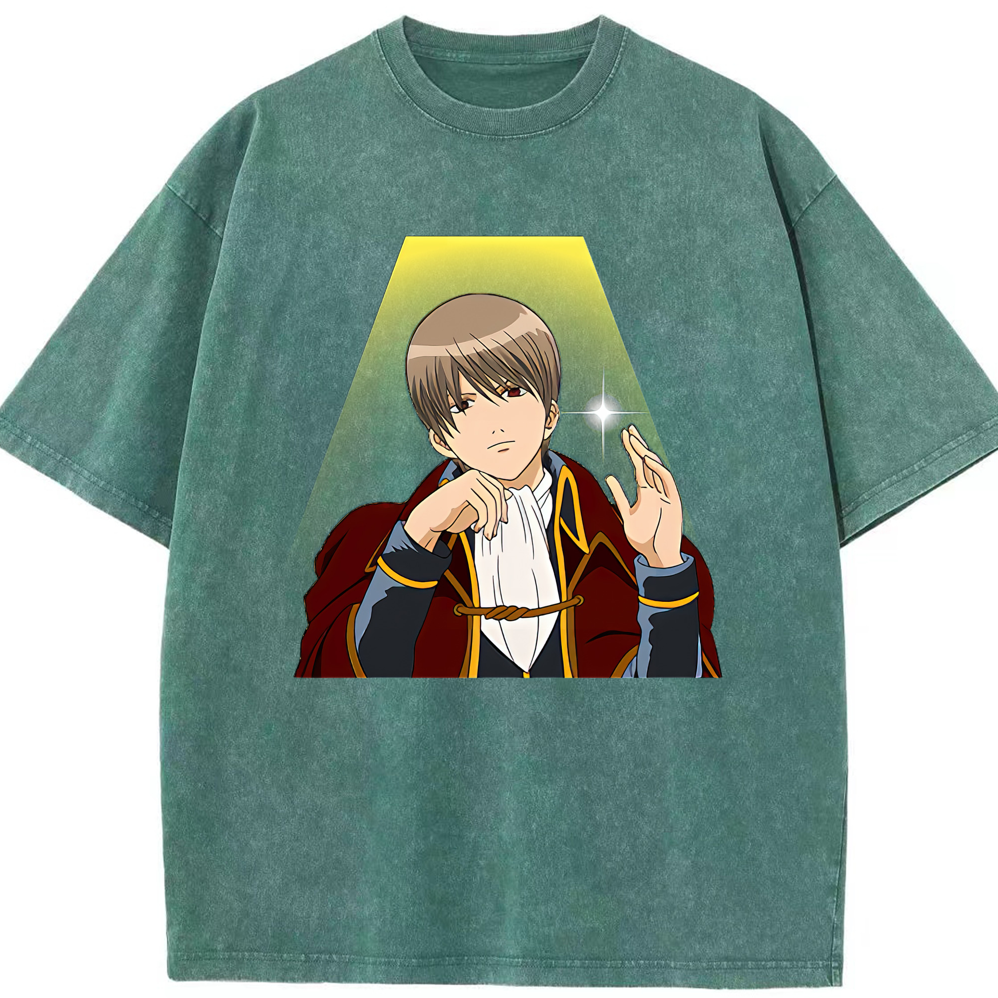 （画像用） ぎんたま 坂田銀時（さかたぎんとき） 神楽 志村新八（しむら しんぱち） GINTAMA Sakata Gintoki Kagura Shimura Shinpachi 綿100% ヴィンテージ風 半袖Tシャツ（フロントプリント）